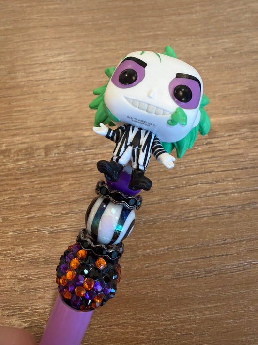 Beetle Juice Beaded Pen