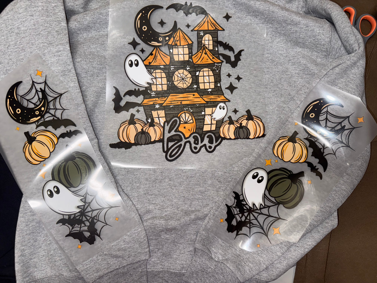 Haunted House With Sleeves Crewneck 🏚️