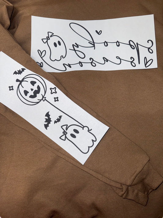 Spooky Season With Sleeve Crewneck 👻🎃