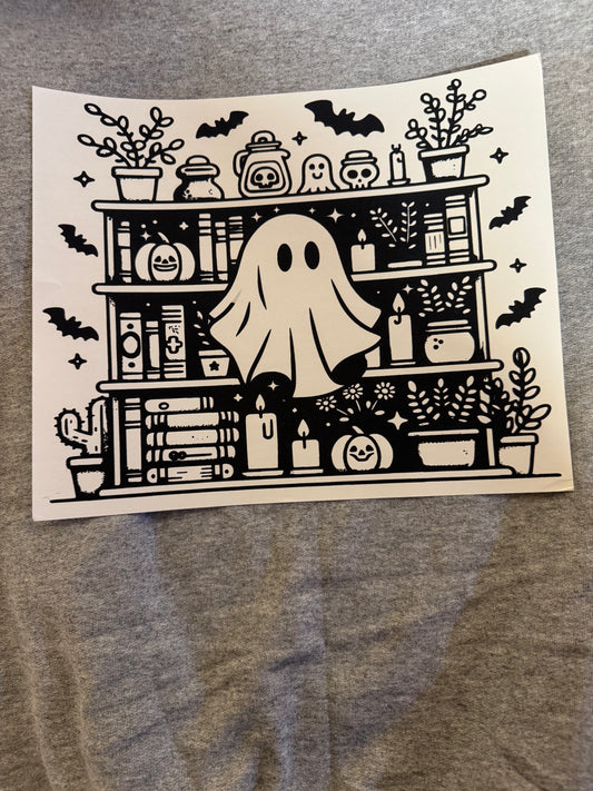 Ghost Bookshelf Crewneck